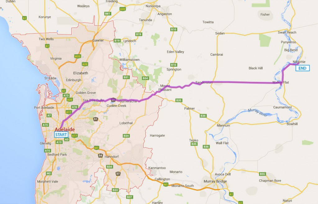 Recommended-Route-Adelaide-to-Nildottie